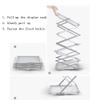 XUAJTIUO Floor-Standing Magazine Rack Aluminum Alloy Folding Data Rack Landing Exhibition Publicity Display Pictures Book Shelf Newspapers and Magazine Racks Magazine Display Rack/Brochure Stand view 3