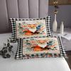 Manfei Cute Fox Kids Bedspread Queen Size, Mushroom Flower Leaf Coverlet Set for Boys Girl Room Decor, Rustic Farmhouse Wooden Planid Quilted Coverlet with 2 Pillowcases, Soft Polyester Bedding Quilt view 3