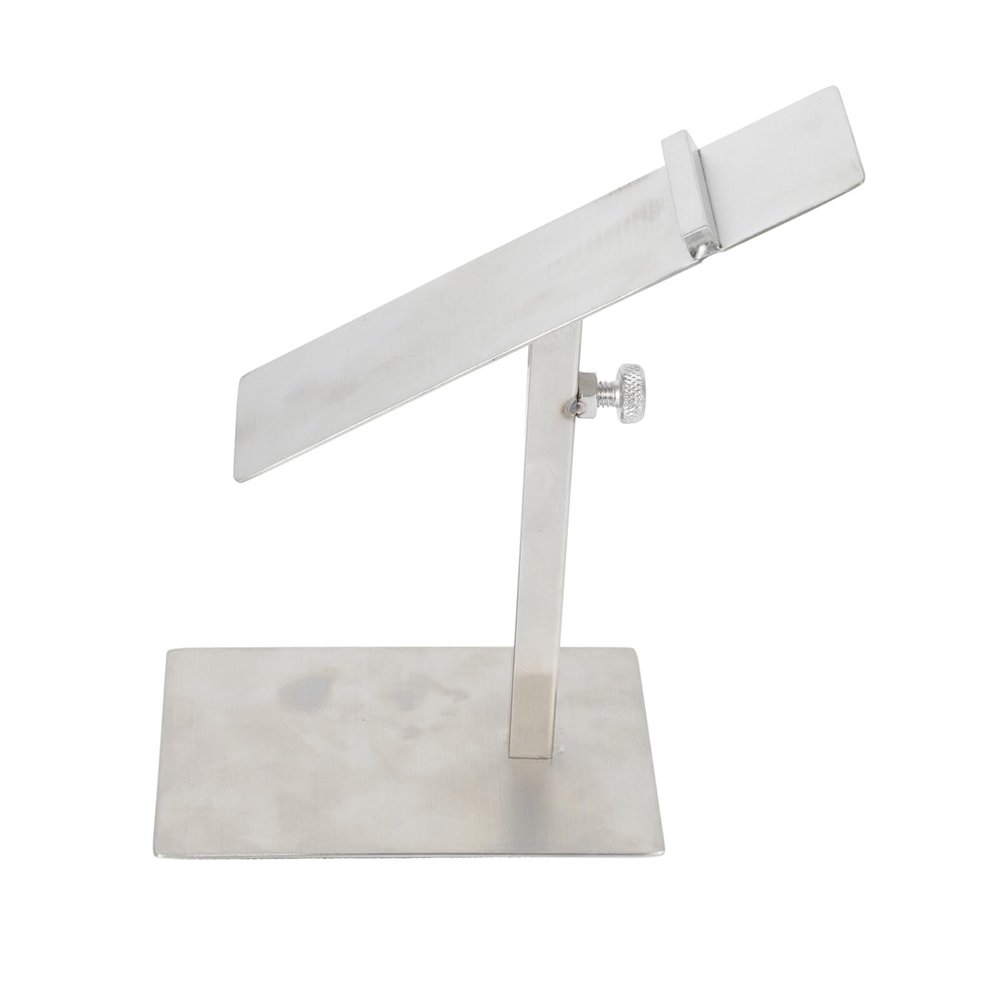 ULTECHNOVO Silver Shoe Display Stand, Stainless Steel Shoe Display Risers Stand Countertop Adjustable Retail Supplies
