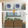 air Conditioner Fence for Outside Units Solid Wood Air Conditioner Fence Screen, Outdoor Air Conditioner Cover, Courtyard Flower Stand Display, Shutter Design/Shelf Plant Storage (Size : 120X57X100C view 2