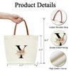 Boho Monogram Initial Y Tote Bags for Women, Personalized Canvas Tote Bags Monogrammed Gifts for Women Birthday Wedding Gifts for Mom Sister Teacher Friend Bridesmaid, Beach Bag Shopping Handbag -ZM23 view 3