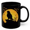 Rainbow Lorikeet Silhouette Halloween Moonlight Coffee Mug Black Ceramic 11oz Pet Owner Gifts view 1