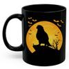 Rainbow Lorikeet Silhouette Halloween Moonlight Coffee Mug Black Ceramic 11oz Pet Owner Gifts view 2