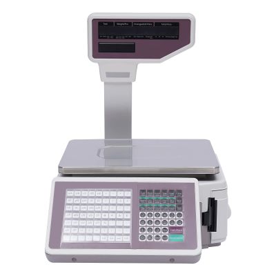 BANLICALI 30kg Digital Price Computing Scale, Commercial Food Scale with Dual Printing Modes and Double-Sided Display, 5g/0.011 lbs Accurate Digital Computing Scale for Farmers' Markets Retail White