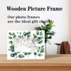 Mintoprints Eucalyptus 4x6 Picture Frame, Eucalyptus Leaves Wood Photo Frame for Table Top Display and Wall Mounting 4x6 Vertical Picture Frame view 3