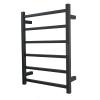 Towel Warmer/Electric Heated Towel Rail Radiator with Timer, Bathroom Black Towel Warmer Drying Rack with Removable Hooks, Wall Mounted Space Aluminum Heated Towel Rack,Plug in (Black Plug In) view 1