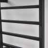 Towel Warmer/Electric Heated Towel Rail Radiator with Timer, Bathroom Black Towel Warmer Drying Rack with Removable Hooks, Wall Mounted Space Aluminum Heated Towel Rack,Plug in (Black Plug In) view 4