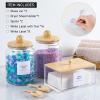 Glass Jars and Dryer Sheet Holder with Bamboo Lids, Dispenser Set and Labels, Containers for Laundry Room Organization and Storage, Half Gallon Airtight jars, Acrylic Storage Box for Laundry supplies view 2