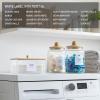 Glass Jars and Dryer Sheet Holder with Bamboo Lids, Dispenser Set and Labels, Containers for Laundry Room Organization and Storage, Half Gallon Airtight jars, Acrylic Storage Box for Laundry supplies view 3