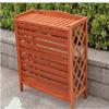 air Conditioner Fence for Outside Units Wooden Air Conditioner Cover Flower Stand Outdoor Air Conditioner Fence Solid Wood Trash Can ScreensAC Covers for Outside Units view 2