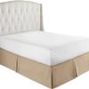 Texonic Split Corner Bed Skirt 13 Inch Drop Short Queen Size 100% Egyptian Cotton Wrinkle and Fade Resistant Long Staple Premium 600 Thread Count Taupe Solid view 1