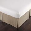 Texonic Split Corner Bed Skirt 13 Inch Drop Short Queen Size 100% Egyptian Cotton Wrinkle and Fade Resistant Long Staple Premium 600 Thread Count Taupe Solid view 2