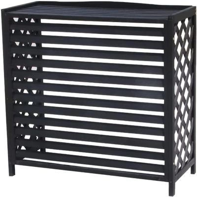 CFDZCP air Conditioner Fence for Outside Units Heavy Duty Wooden Air Conditioner Cover Outdoor Decorative Privacy Fence Screen, Flower Shelf, Protective Grilles for AC and Heat Pumps