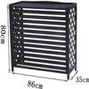 CFDZCP air Conditioner Fence for Outside Units Heavy Duty Wooden Air Conditioner Cover Outdoor Decorative Privacy Fence Screen, Flower Shelf, Protective Grilles for AC and Heat Pumps view 2
