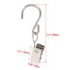Hordion 50PCS Curtain Clips with S Hooks, Party String Light Hanging Clips 2.4 Inch Long, Stainless Steel Curtain Hanger Clamps for Art Craft Display Courtyards Decoration, Silver view 2