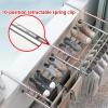 Balcony Radiator Clothes Dryer,Folding Retractable Collapsible Drying Rack Clothing, Wall Mounted Clothes Rack,Stainless Steel Laundry Drying Rack, For Shoes, Socks, Towels, Potted Plants ( Color : Si view 2