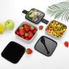 NONHAI Daisy Flowers Bento Box Adult Lunch Box Double Layer Insulated Bento Lunch Boxes with Spoon Stackable Salad Lunch Containers Versatile Leak-Proof Lunchbox for Adults 1000 Ml view 3