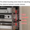 Movable Media Cabinet, 3/4-Tier Modern Audio Video Media Stand CD Rack TV Corner Shelf Stereo Component Cabinet with Height Adjustable Wooden Shelves for Home Office Theater, Black (Size : 3 Tier) view 4
