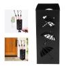 CDQL Umbrella Holder for Entryway, Metal Umbrella Stand, Umbrella Bucket Hollow Out, Stylish Umbrella Rack, Convenient Umbrella Storage Solution for Office Hallway Home view 2