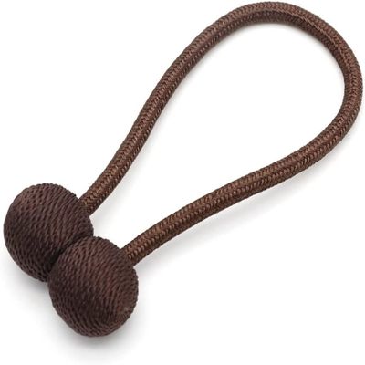 BHCCYS Sobriety Fashionable Curtains Tiebacks 2 Pcs Magnetic Curtain Strap Clip-Window Strap Bracket with Strong Holder Curtain Tiebacks Practicality (Color : Dark Coffee)