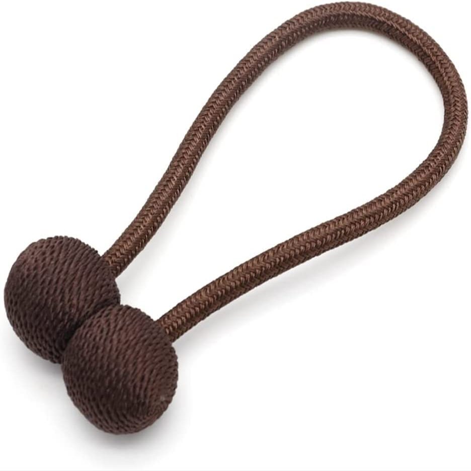 BHCCYS Sobriety Fashionable Curtains Tiebacks 2 Pcs Magnetic Curtain Strap Clip-Window Strap Bracket with Strong Holder Curtain Tiebacks Practicality (Color : Dark Coffee)