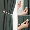 BHCCYS Sobriety Fashionable Curtains Tiebacks 2 Pcs Magnetic Curtain Strap Clip-Window Strap Bracket with Strong Holder Curtain Tiebacks Practicality (Color : Dark Coffee) view 4