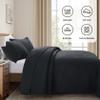 Lavsiry Black Quilt Twin Size with Pillow Sham, Summer Soft Geometric Pattern Bedspread, 2 Pieces Lightweight Coverlet Bedding Set for All Seasons view 3