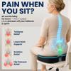 5 STARS UNITED Seat Cushion - Memory Foam & Cooling Gel - Chair Cushion for Tailbone Pain Relief - Ergonomic Support for Coccyx, Sciatica & Butt - Office, Desk & Gaming Chair, Car, Wheelchair, Black view 2