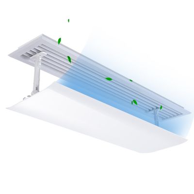 HomeLoft Basics Central Air Conditioning Vent Deflector, Air Conditioner Deflector for Wall Units, Helps Cooling/Heating Air Circulation, Vent Redirector for Home, 20*80cm, FEOBYECUG-20*80CM