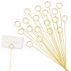 Abeillo 20Pcs Gold Floral Card Holder Picks, Metal Flower Card Holder Stick, Round Shape Table Name Number Clips, Place Card Holder for Gift Card Photo Memo Bouquet Decorations view 1