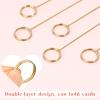 Abeillo 20Pcs Gold Floral Card Holder Picks, Metal Flower Card Holder Stick, Round Shape Table Name Number Clips, Place Card Holder for Gift Card Photo Memo Bouquet Decorations view 3