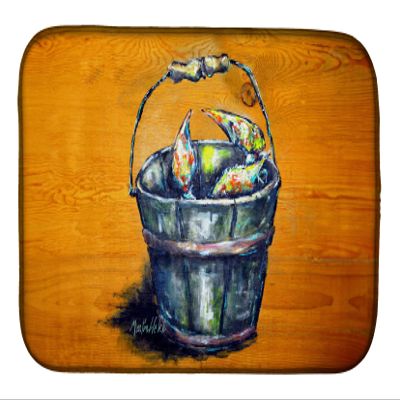 Caroline's Treasures A Crab Bucket Dish Drying Mat Absorbent Dish Drying Mat Pad for Kitchen Counter Dish Drainer Mat for Countertop, 14 x 21", Multicolor