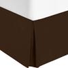 Texonic Split Corner Bed Skirt 13 Inch Drop Twin XL Size 100% Egyptian Cotton Wrinkle and Fade Resistant Long Staple Premium 600 Thread Count - Chocolate view 2