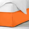 Texonic Split Corner Bed Skirt 13 Inch Drop Twin XL Size 100% Egyptian Cotton Wrinkle and Fade Resistant Long Staple Premium 600 Thread Count - Orange view 2