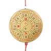 Fengshui ba gua Mirrors, Feng Shui Mirror Bagua Mirror Car Rear View Mirror Hanging Interior,12cm Brass Bagua Mirror Pendant Tai Chi Yin Yang Flat Mirror view 1