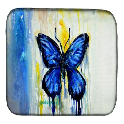 Caroline's Treasures Flutter Butterfly Dish Drying Mat Absorbent Dish Drying Mat Pad for Kitchen Counter Dish Drainer Mat for Countertop, 14 x 21", Multicolor
