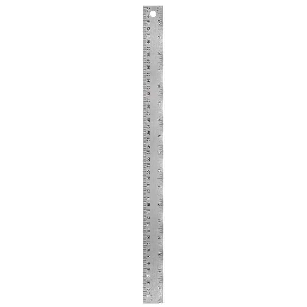 45cm Stainless Steel Cork Back Ruler for School Woodworking