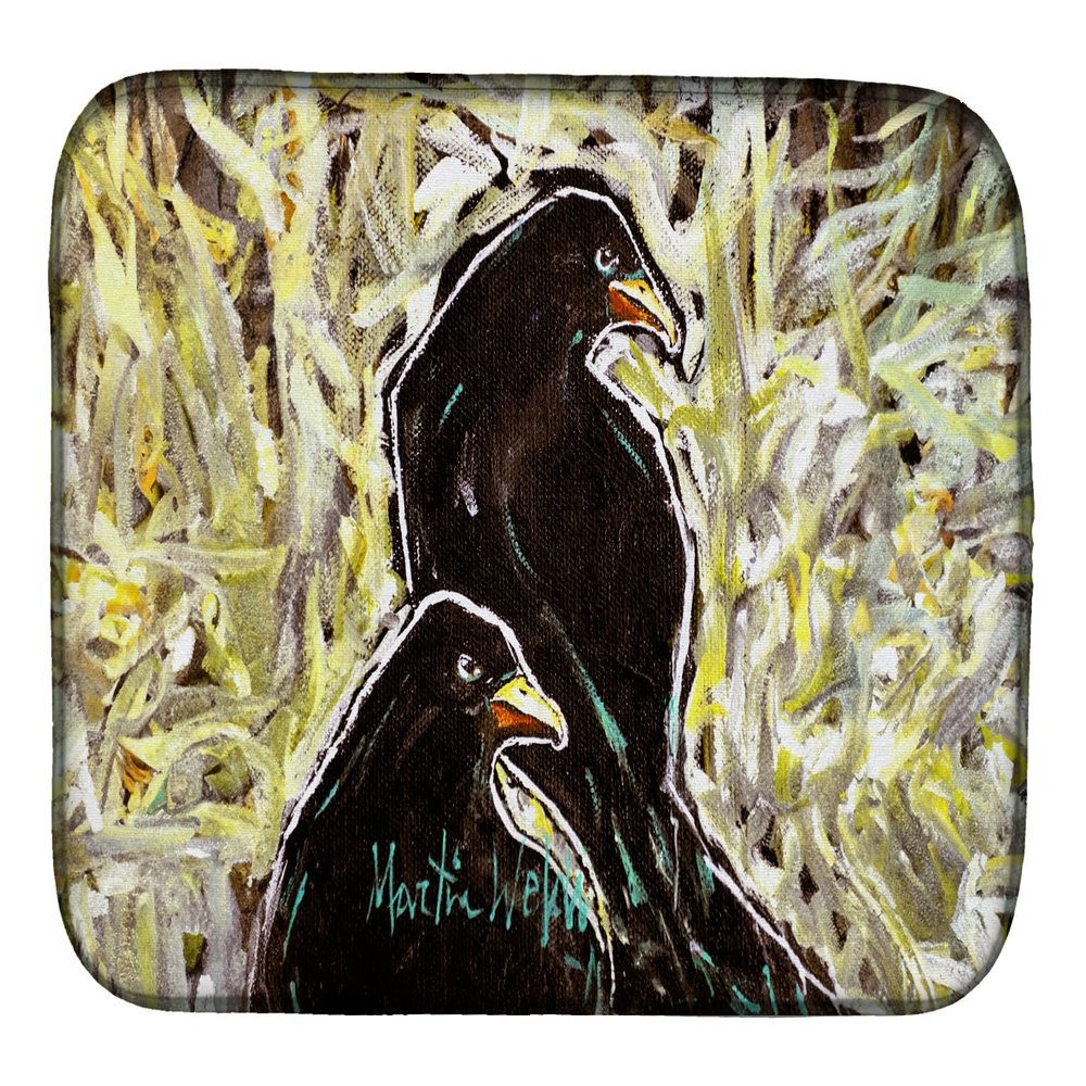 Caroline's Treasures Crows Matt and Chester Dish Drying Mat Absorbent Dish Drying Mat Pad for Kitchen Counter Dish Drainer Mat for Countertop, 14 x 21", Multicolor