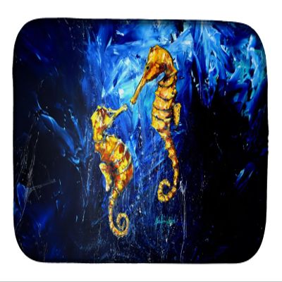Caroline's Treasures Seahorses Two To Tango Dish Drying Mat Absorbent Dish Drying Mat Pad for Kitchen Counter Dish Drainer Mat for Countertop, 14 x 21", Multicolor