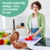 Double Frying Pan Flip Frying Pan Non Stick Double Sided Pan Household Kitchen Cookware for Egg Pancake Toasted Bread, Double Pan Omelette Pan to Use at Gas Stove view 2