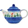 Polmedia Polish Pottery Tea or Coffee Pot - Twinkle Twinkle Little Gnome Pattern Handmade in Boleslawiec Poland + Certificate of Authenticity view 1