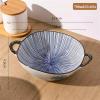 23.6Oz Ceramic Small Bowl Handle Dessert Bowl Soup Bowls with Handles Hotel Serving Bowls Small Food Bowls (Color : B) view 2