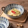 23.6Oz Ceramic Small Bowl Handle Dessert Bowl Soup Bowls with Handles Hotel Serving Bowls Small Food Bowls (Color : B) view 3