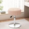 ACEQLYT Pink Adjustable Vanity Stool Heavy Duty 300lbs, Fire-Resistant & 360 Swivel & Height Adjustable Stool for Vanity Desk Bathroom Bedroom, Small Vanity Chair for Makeup Room, Round Ottoman view 3