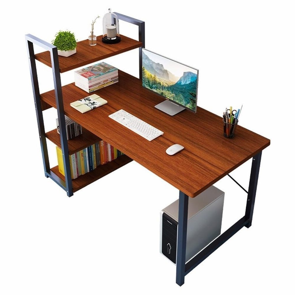 CHICKEN Computer Desk Creative Study Table with Storage Bookshelf, Fashionable Laptop Table, Home Simple Modern Office Study Desk Standing Desk