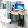 CHICKEN Computer Desk Creative Corner Computer Desk, Simple Single Study Table with Keyboard Tray, Home Office Desk, Curved Computer Desk Standing Desk view 2