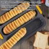 ABPETE Bread Loaf Pan for Baking: Silicone Loaf Pan Nonstick Easy Unmold and Clean,Bread Pans for Baking Baguettes Hot Dogs Sandwiches,Oven Safe,-40 to 230 (Gray+Green, 3 Grids) view 3