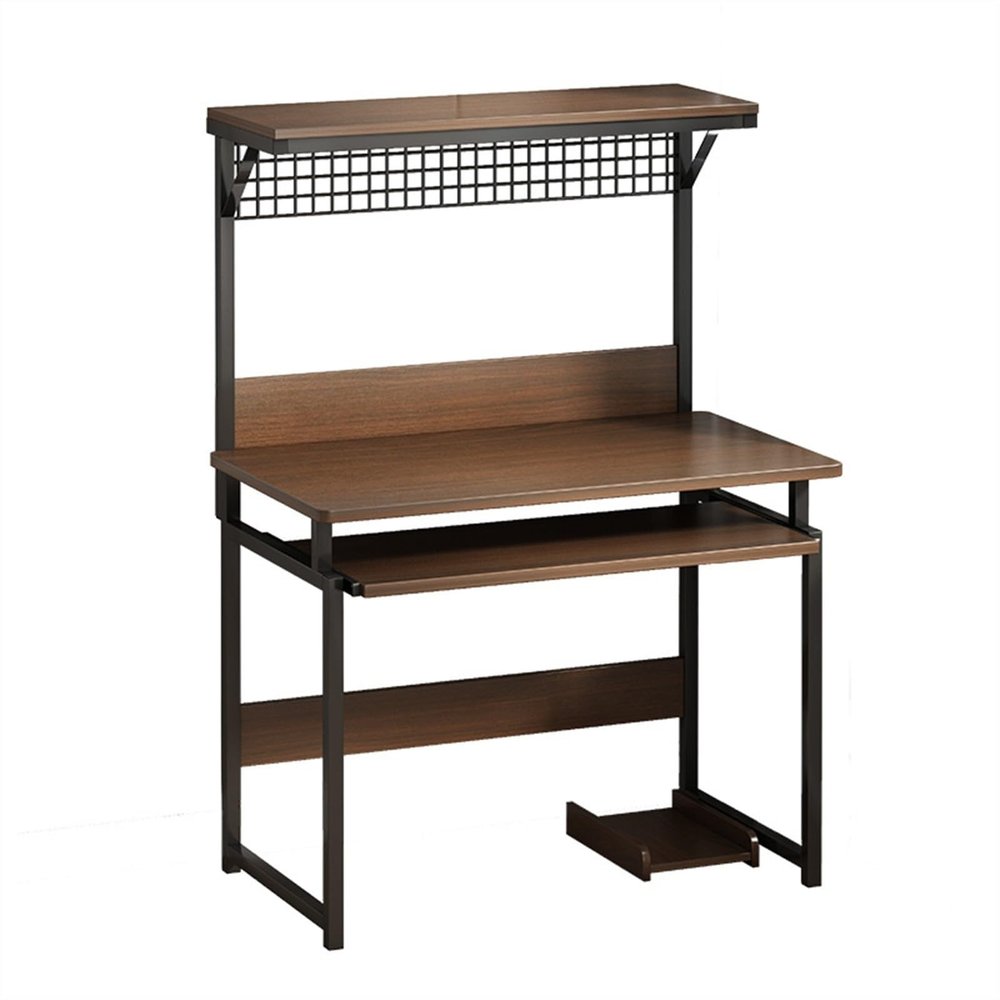 CHICKEN Computer Desk Multifunctional Desktop Computer Desk Home Desk Workstation with Storage Bookshelf with Keyboard Tray and CPU Stand Standing Desk (Size : 80 * 45 * 128cm)