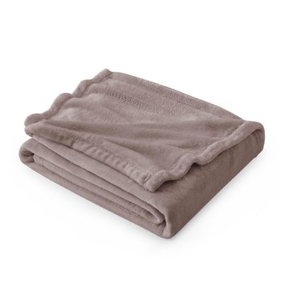 Bedsure GentleSoft Fleece Throw XL Blanket Mocha Brown - 300GSM Soft Lightweight Plush Cozy Blankets for Bed, Sofa, Couch, Travel, Camping, 50x70 inches