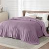 Bedsure GentleSoft Fleece Bed Blankets Queen Size Fog Purple - Soft Lightweight Plush Fuzzy Cozy Luxury Blanket Microfiber, 90x90 inches view 2